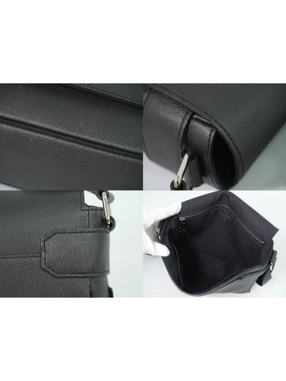 Louis Vuitton LV Roman PM Taiga Leather Shoulder Bag Ardoise